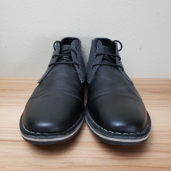 Steve Madden Men\'s 13‎ P-Iconic Chukka Boots Black Mixed Media Lace Up Loafer main image 2